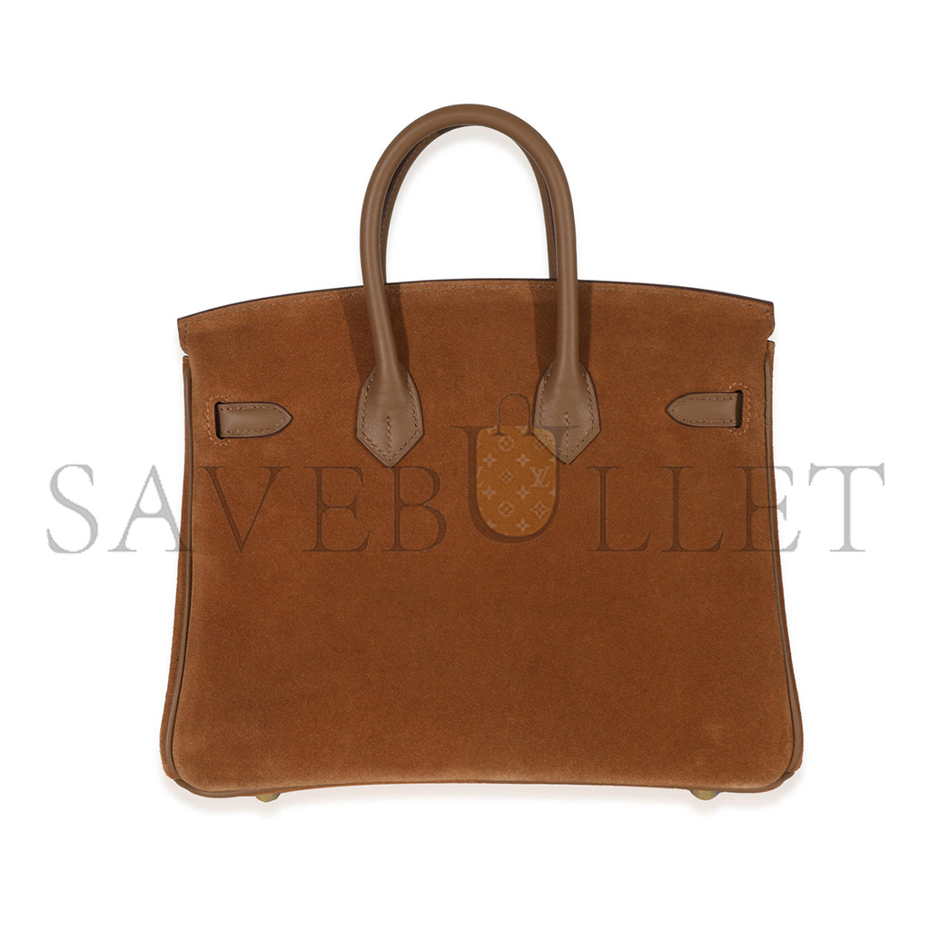 HERMÈS BIRKIN 30 CHAMOIS GOLDEN BROWN ROSE GOLD BUCKLE H028369CC18 (30*23*15cm)